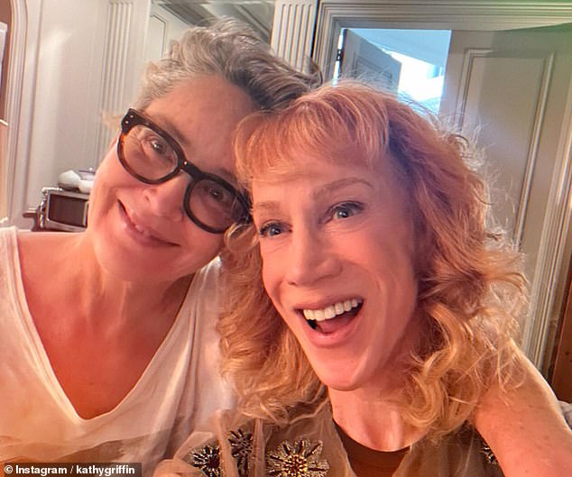 Kathy Griffin has revealed that a 'naked' Sharon Stone comforted her last month amid her divorce from ex-husband Randy Bick.