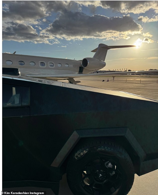 Kim previously posted a photo of her flash transportation for her trip to Paris, including her private jet.