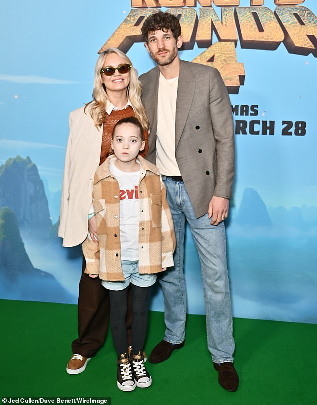 Kimberly Wyatt was in high spirits as she enjoyed a family day out with husband Max Rogers and daughter Willow at the Kung Fu Panda 4 screening in London on Sunday.