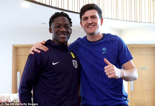 Harry Maguire, Kobbie Mainoo's Manchester United teammate, welcomes the youngster to the senior England team after Gareth Southgate promoted him to the under-21s.