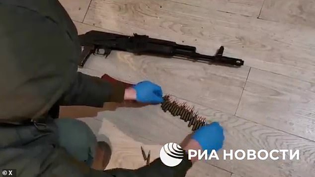 Footage purports to show agents uncovering a weapons cache while foiling an ISIS plot