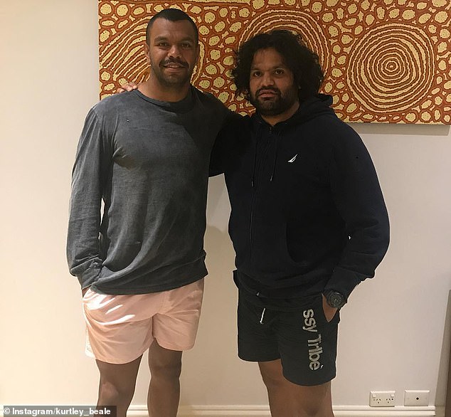 Kurtley Beale's return to rugby after a 14-month break was marred by grief following the sudden death of his brother William (pictured right) on Thursday