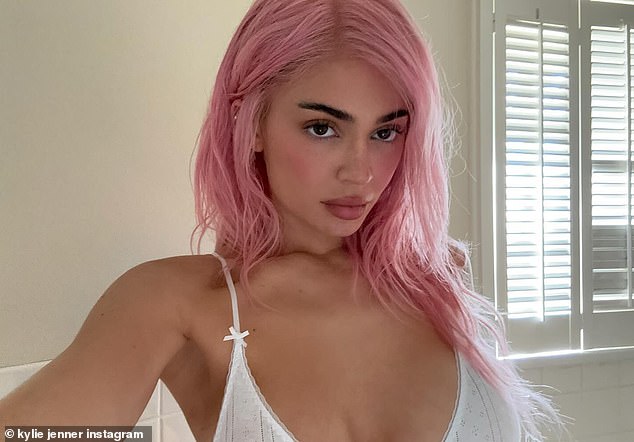 She shared a few snaps of herself in the pink wig in January - presumably when the photo shoot took place - and shared it on her Instagram