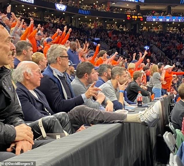 Larry David was in Boston on Saturday night, watching UConn vs Illinois at TD Garden.