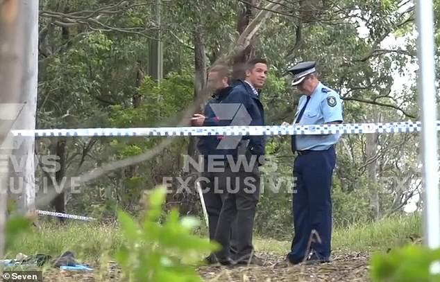 Emergency services (pictured) were called to Dr George Bass in Lilli Pilli following the discovery of a man's body in the bush.