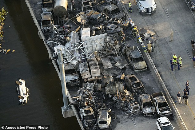 A Louisiana truck driver has been charged with negligent homicide for his role in the fiery highway pileup that left eight dead after a "super fog" of marsh fire smoke and dense fog trapped more than 160 vehicles