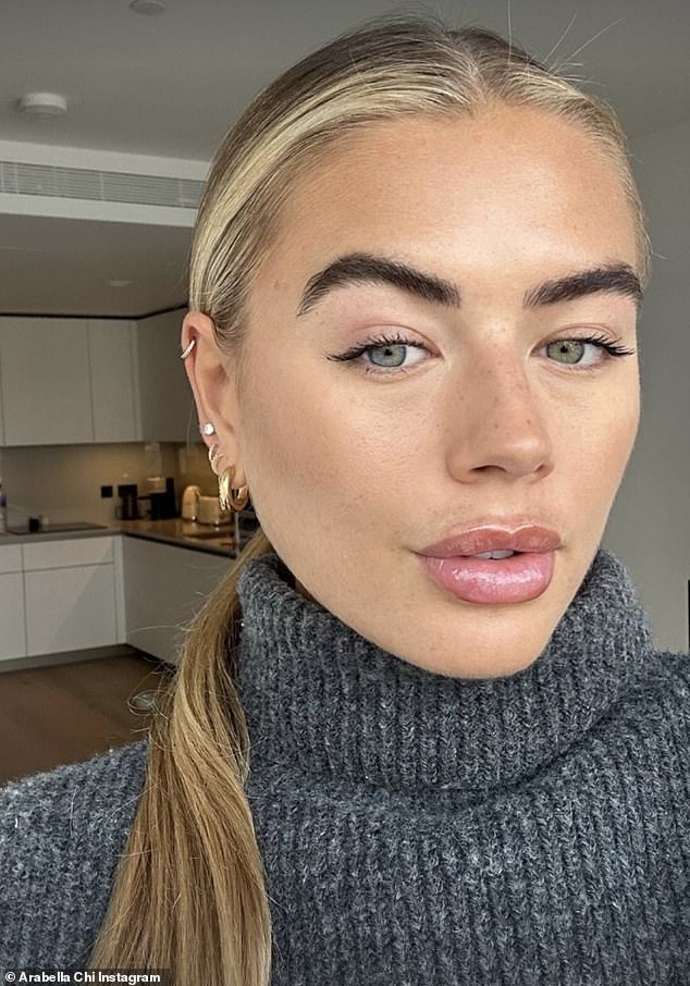 Love Island's Arabella Chi, 32, took to Instagram on Monday to give a peek inside her stylish new London apartment, giving her followers a glimpse of her modern kitchen.