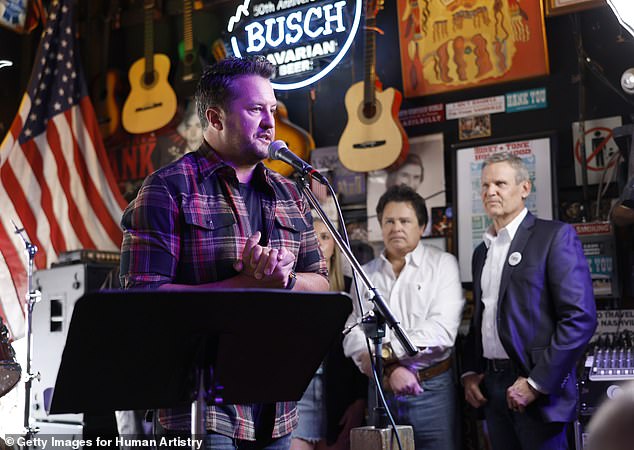 Country singer Luke Bryan praised Tennessee for leading the way in protecting artists' voices from AI at an event in Nashville celebrating the state's new legislation