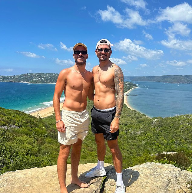 Luke Davies posted this photo with his new boyfriend, Jesse Baird, on Instagram on February 5, exactly two weeks before his death.