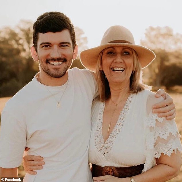 Sandy Davies, the mother of allegedly murdered Qantas flight attendant Luke Davies, has broken her silence by changing her Facebook profile picture to this photo of the couple.