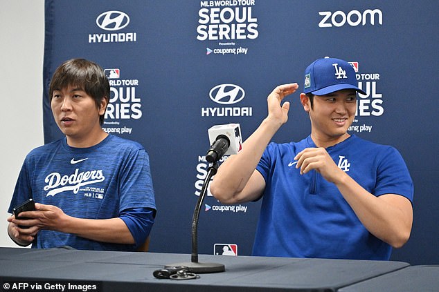 Shohei Ohtani's interpreter, Ippei Mizuhara (L) is now under investigation by MLB