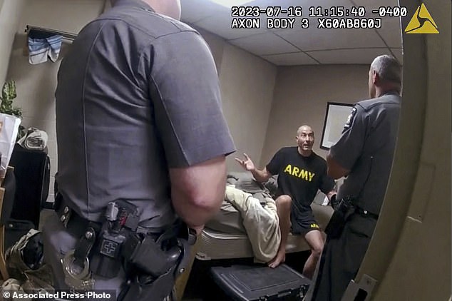 Body camera video of police interviews with reservists before Card's two-week hospitalization in upstate New York last summer also showed other reservists expressing concern and alarm about his behavior and weight loss.