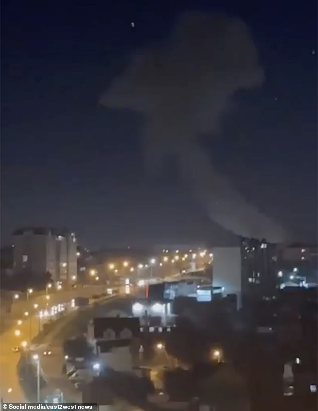 There were reports that the communications center of the Russian Black Sea Fleet was hit (pictured: black smoke over Sevastopol following the Ukrainian missile attack)