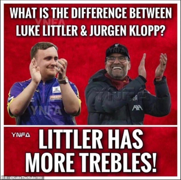 The long-time United fan couldn't help but share a cheeky meme comparing himself to Klopp after the match.
