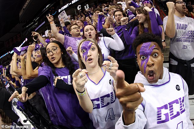 Grand Canyon fans showed up in droves for Sunday night's game in Spokane, Washington.