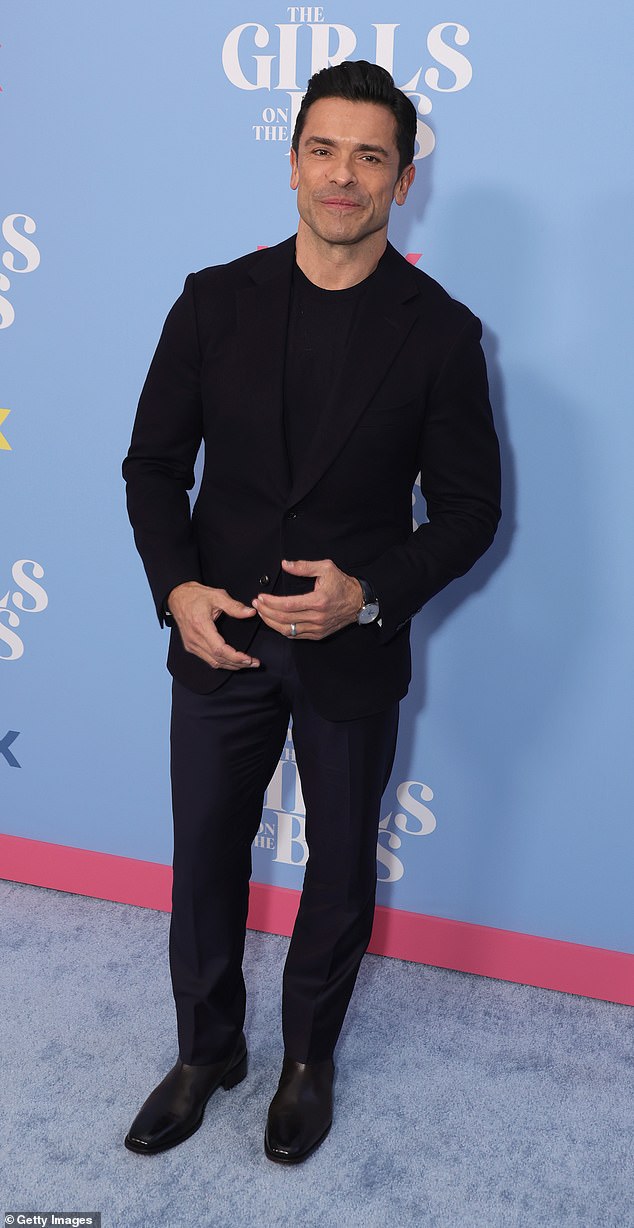 Mark Consuelos, 52, was asked about his secret to long-term love during the New York premiere of the new political drama series The Girls On The Bus, which premiered on Max on March 14;  seen on March 12 in New York