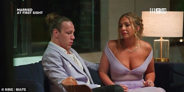 Married at First Sight stars Eden Harper and Jayden Eynaud left Wednesday night's dinner party as their relationship reached the breaking point.