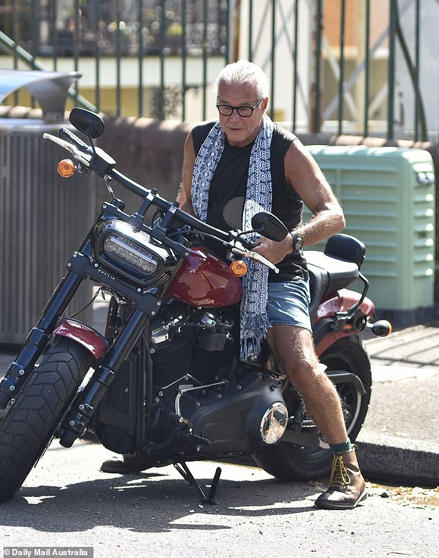 Married At First Sight groom Richard Sauerman flaunted the latest addition to his major scarf collection on Thursday when he was spotted taking a motorbike ride around Sydney.