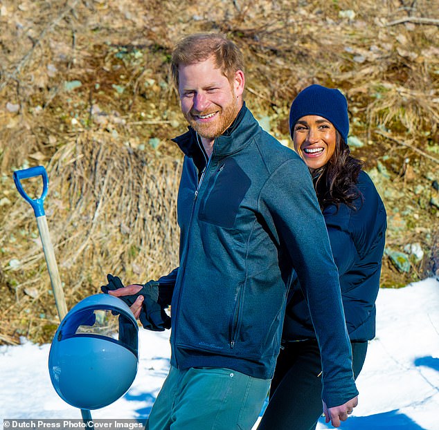 Meghan, 42, and Harry, 39, made a trip from their home in Montecito, California, to the Austin restaurant where they were seen 'happy and in a very good mood.'