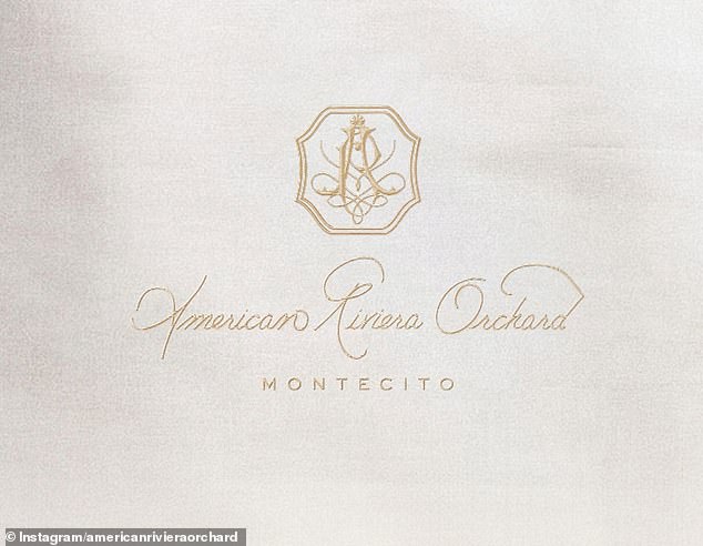 Meghan Markle released the logo for her brand - American Riviera Orchard - via Instagram yesterday