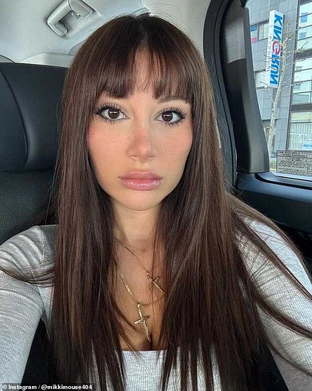 Mikaela Testa (pictured) was accused of photoshopping one of her Instagram posts