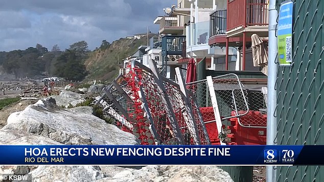 Millionaires from Santa Cruz, California decided to build a new green fence along the driveway to restrict public access.  The owners have argued for decades with other local residents, the county and the Coastal Commission over the issue.
