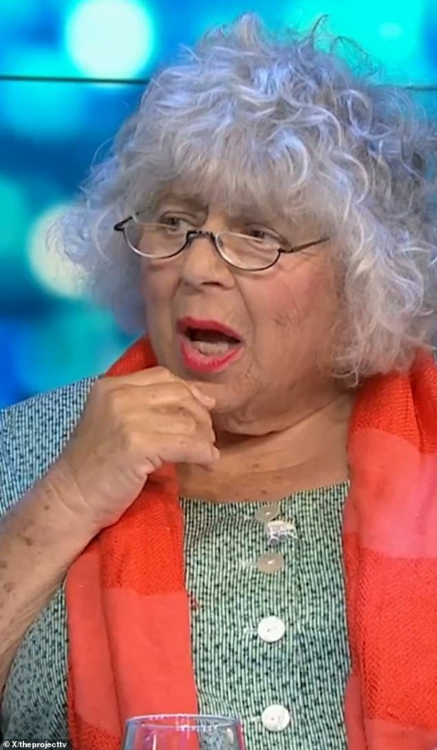 Project host Waleed Aly found himself momentarily at a loss for words during Thursday's episode, thanks to a series of cheeky questions from Miriam Margolyes (pictured).