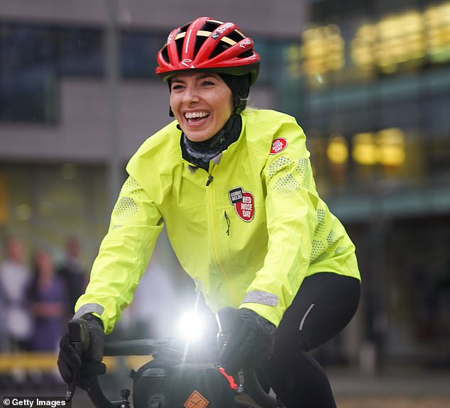 Radio 1 DJ Mollie King has swapped her microphone for a bike as she embarks on an epic bike ride across the UK to raise money for Comic Relief