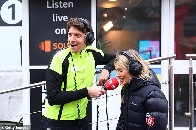 Her colleagues have been keeping her upbeat, with Craig David and Greg James (pictured) sharing their words of encouragement for the former singer