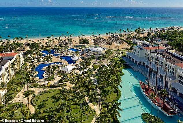 Smith and her boyfriend had joined close friends Maria Yannotti, 36, and Clay Sharpe, 43, for a five-night stay at the all-inclusive Iberostar Grand Bavaro in Punta Cana, Dominican Republic