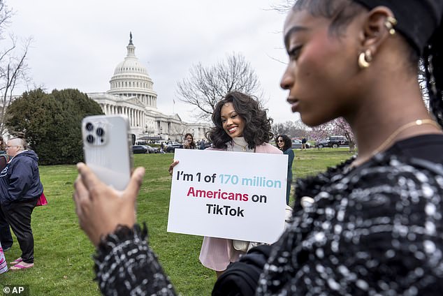 TikTok fans descended on Capitol Hill earlier this month to protest a bill that could ban the app in the U.S. if China-based parent company ByteDance doesn't divest the company. .