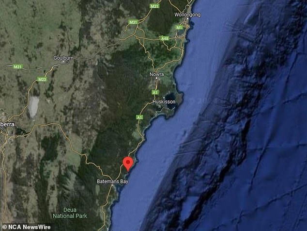 The location of Pebbly Beach in New South Wales