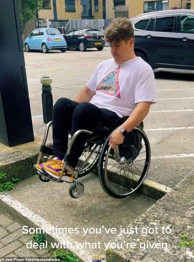 Dave often shows what his daily life is like in a wheelchair on his TikTok page.