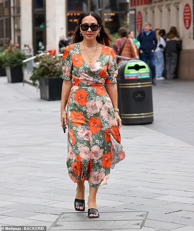 Myleene Klass, 45, looked incredible in another stylish look as she headed to work at Smooth Radio on Saturday