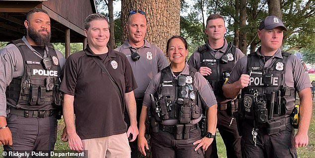 Ridgely Police Department officers, with current Chief Jeff Eckrich second from left, in an October 2023 photo.