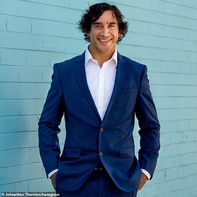 Football great Johnathan Thurston laughed off suggestions he was missing in Las Vegas and the subject of a major police manhunt.