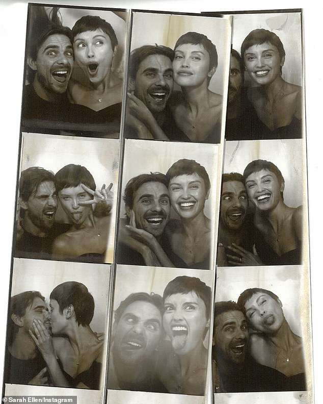 Sarah Ellen has launched her new boyfriend hard.  The 27-year-old cuddled up to inspired unemployed comedian Matt Ford in a series of black and white photo booth snaps.  Pictured