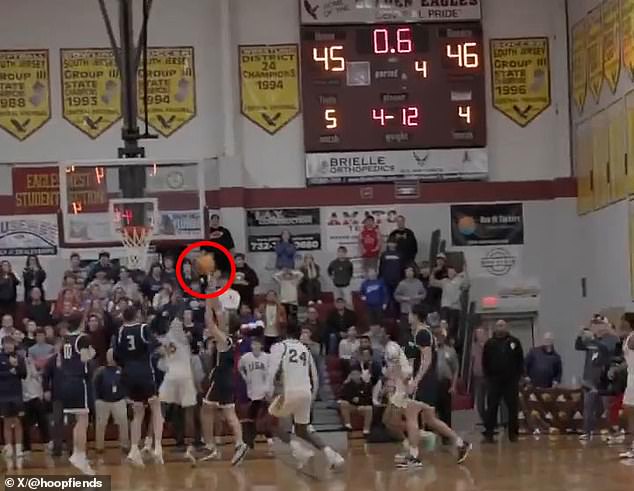 Manasquan's Griffin Linstra shot before the buzzer and with 0.6 seconds left, video shows.