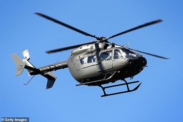 The helicopter was a New York National Guard Lakota helicopter.