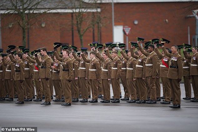 ALDERSHOT: The Irish Guards parade took place normally as members of the regiment took part in the festivities