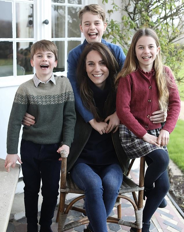 This photo was shared by Wales to mark Mother's Day - and unlike many of their family photos, which are taken by Kate, it was taken by Prince William
