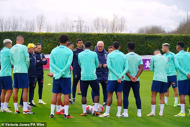 Dorival Junior brought together his Brazil team for the first time before facing England