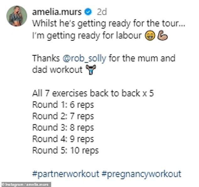 Olly Murs and pregnant wife Amelia hit the gym for