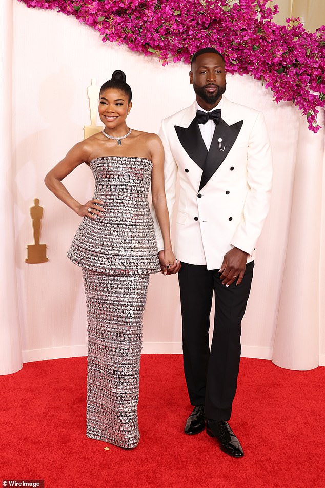 Gabrielle Union and her husband Dwyane Wade were a vision of Hollywood glam as they attended the 2024 Academy Awards