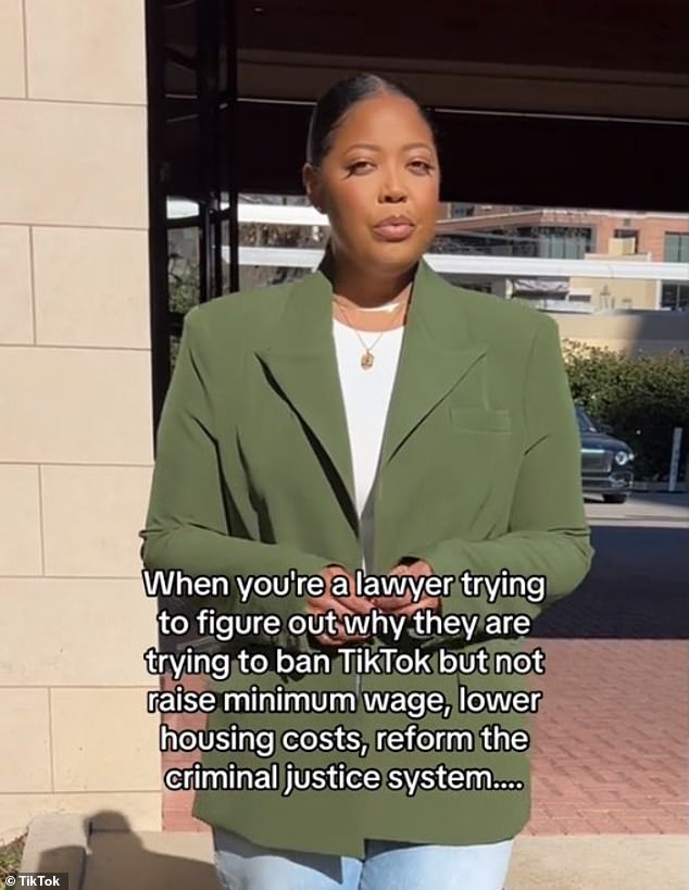 Attorney Brittany K. Barnett weighed in, posting a video of herself walking with a serious expression, saying there are far more critical issues lawmakers should prioritize