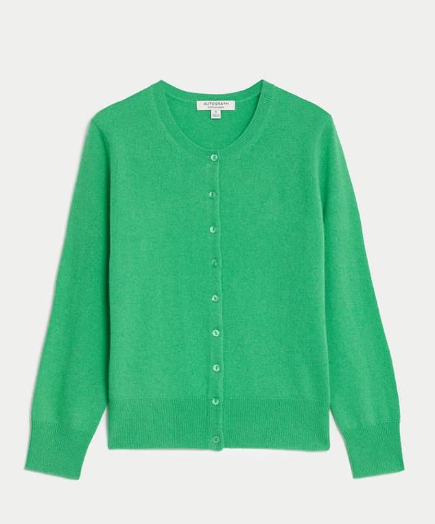 Green cardigan, £89, marksandspencer.com