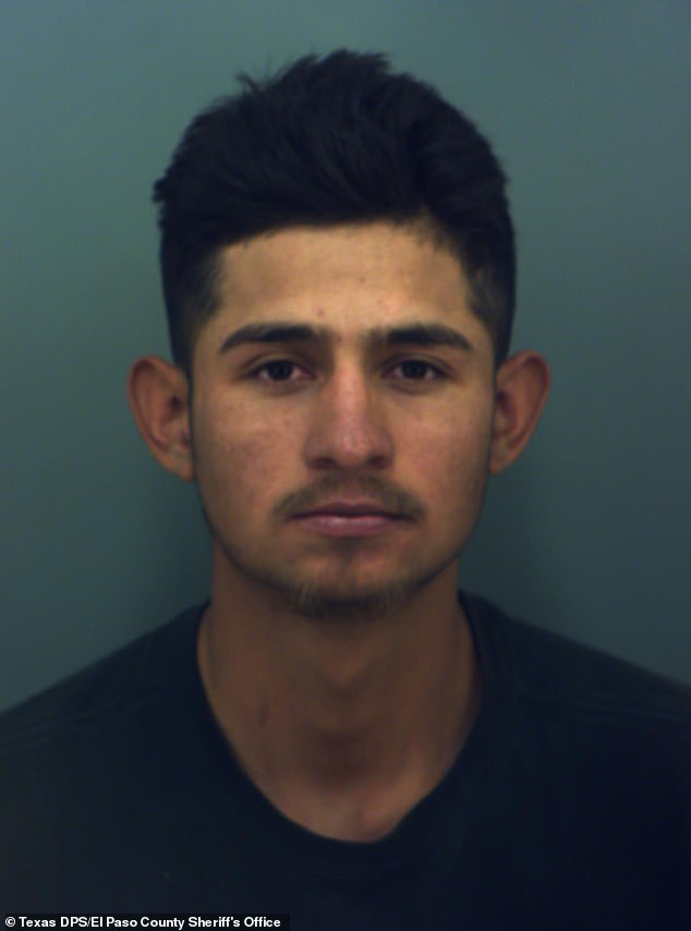 PICTURED: Junior Evaristo-Benitez, 21, of Honduras, was arrested and charged with assault on a public servant, a third-degree felony, a spokesperson for the Texas Department of Public Safety confirmed.