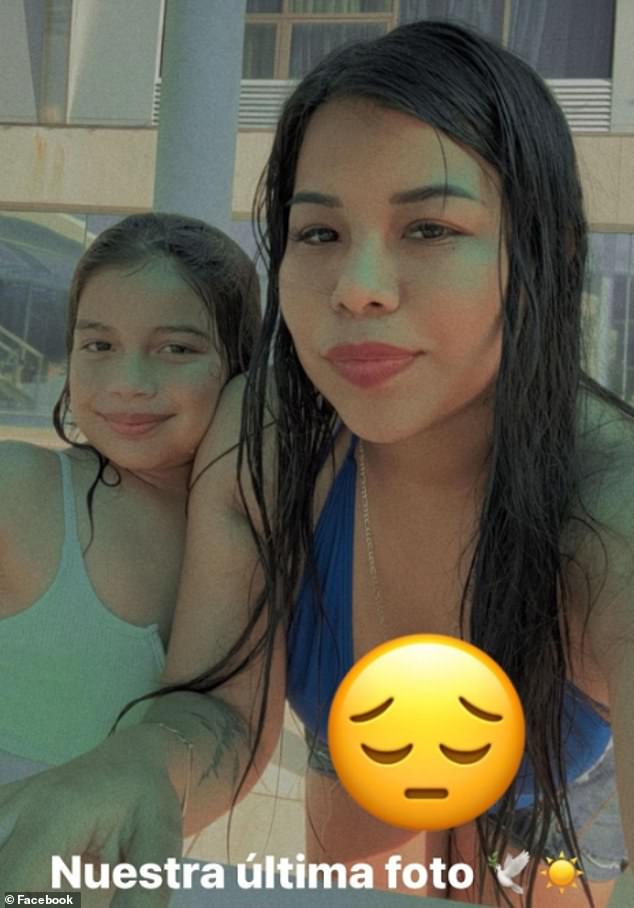 Her last photo: Aliyah Jaico, eight years old, with her mother Daniela Jaico in a last photo believed to have been taken at the pool where she died.