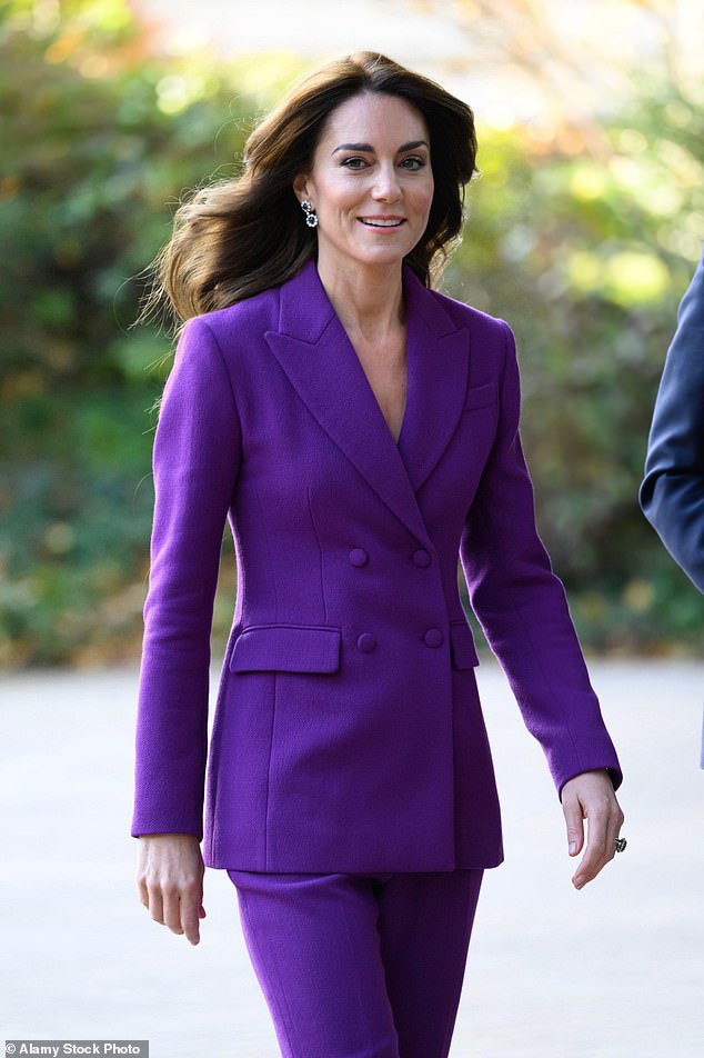 It comes just two days after the Princess of Wales was photographed for the first time since undergoing abdominal surgery in January.  In the photo: Kate in November