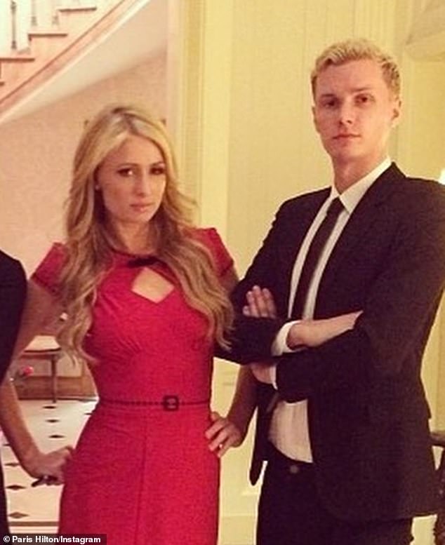 Paris Hilton's (L) younger brother Barron Hilton II (R) has welcomed his third child